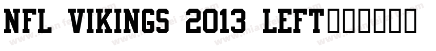 NFL Vikings 2013 Left字体转换